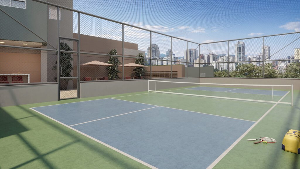 Quadra de pickleball, o esporte da moda